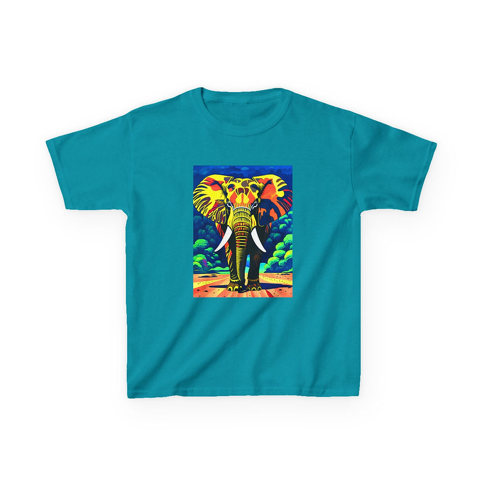 Thumbnail: Kids Tee — Colorful Elephant & 'The Oldest Owl' Graphic - Henry the Elephant