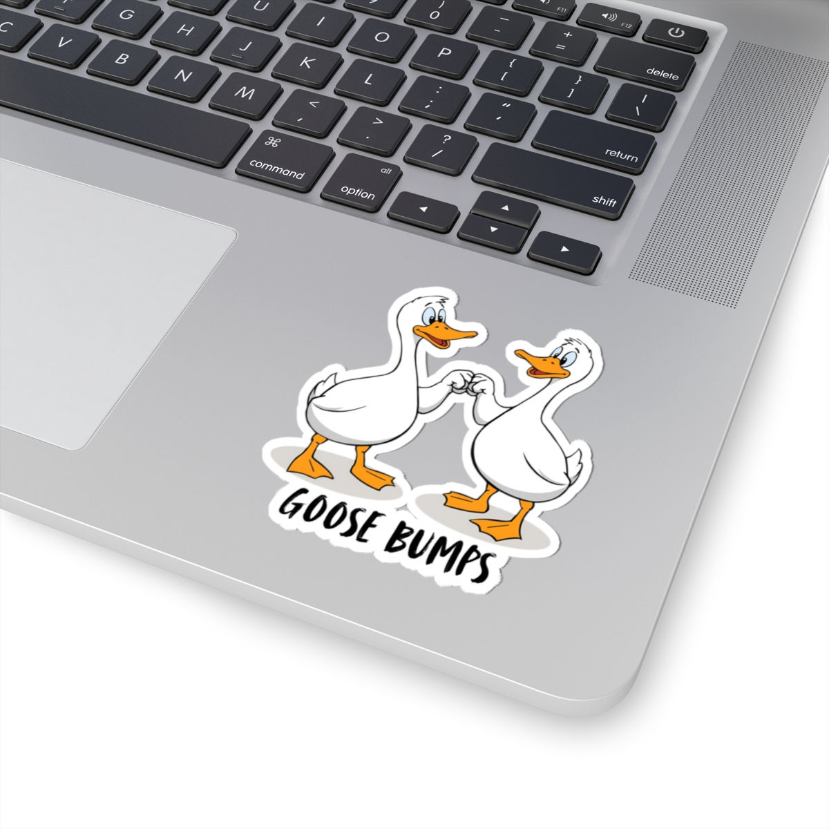 Goose Bumps Kiss-Cut Sticker — Funny Goose Sticker for Laptops & Water Bottles