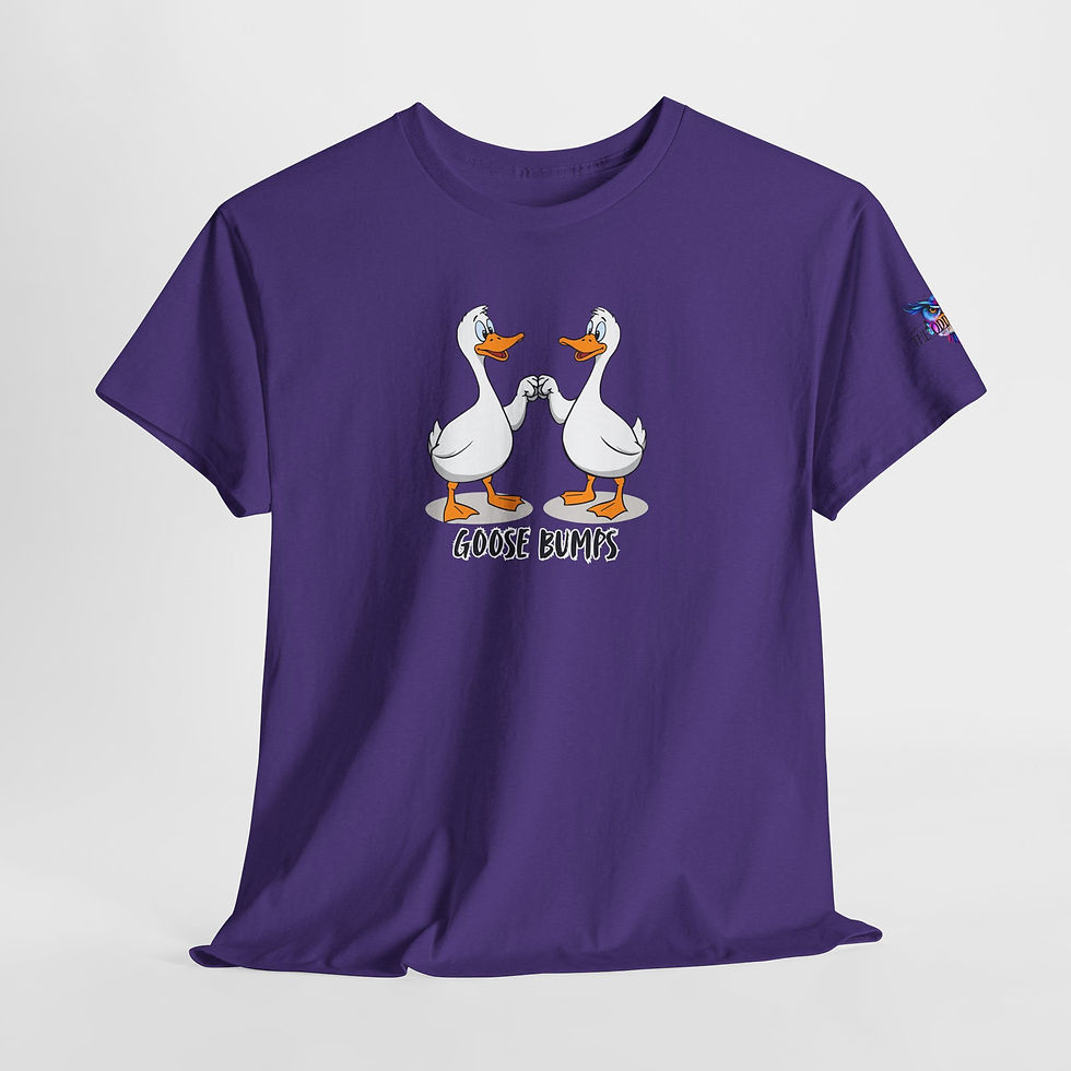 Thumbnail: Goose Bumps Tee — Cute Fist Bumping Geese Graphic T-Shirt - Funny Tee