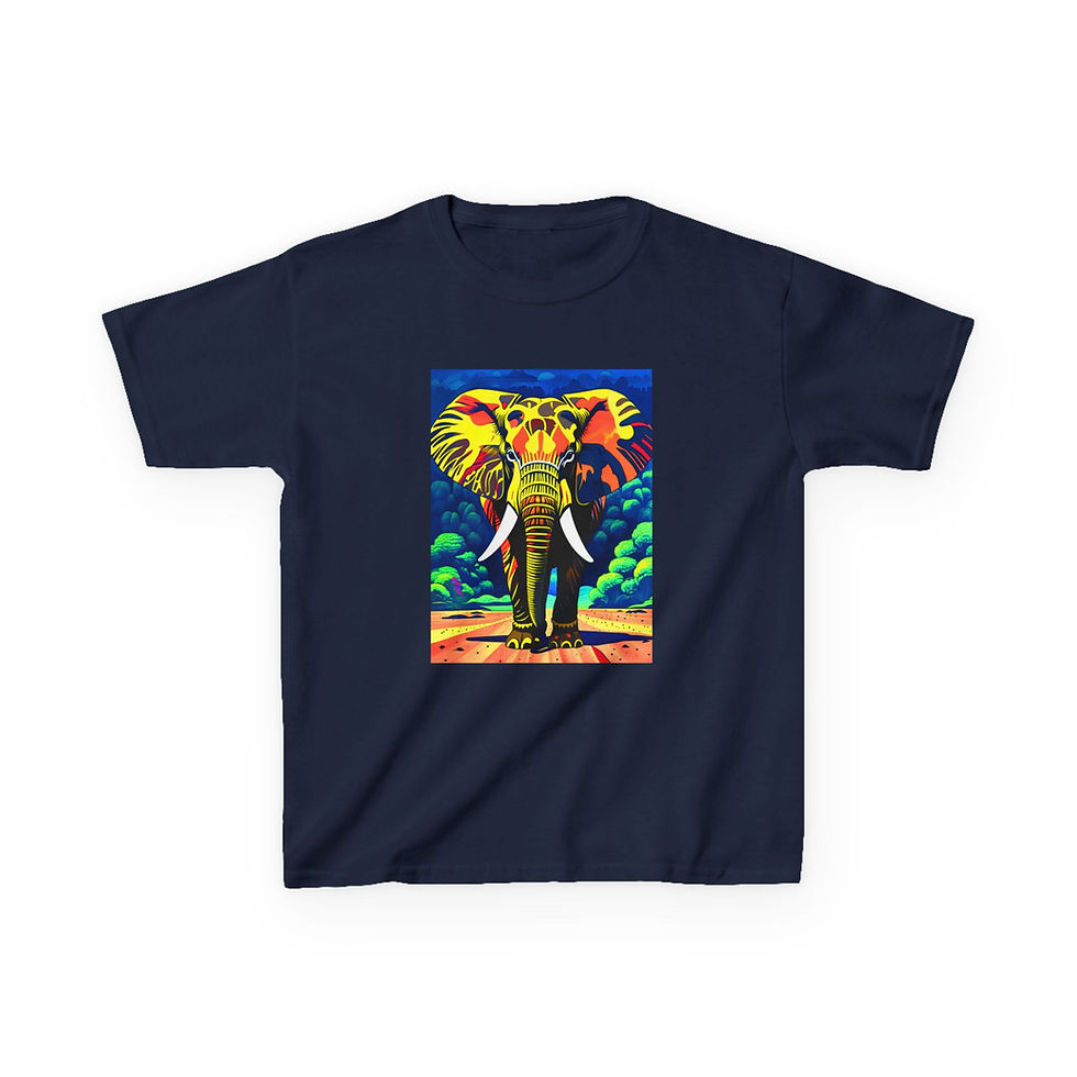Thumbnail: Kids Tee — Colorful Elephant & 'The Oldest Owl' Graphic - Henry the Elephant