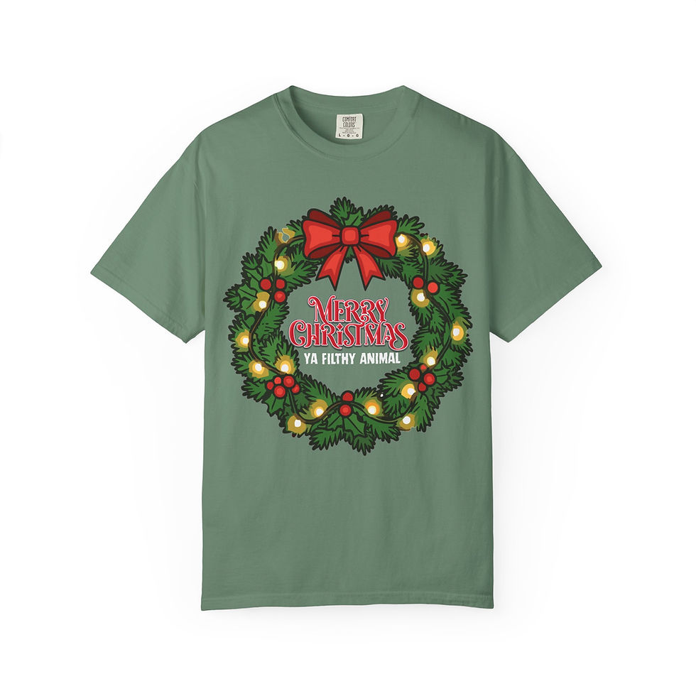 Thumbnail: Christmas Funny T-Shirt — "Merry Christmas Ya Filthy Animal" Holiday Graphic Tee