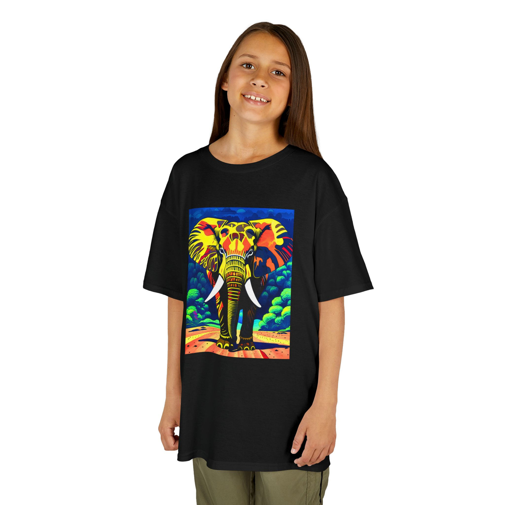Kids Tee — Colorful Elephant & 'The Oldest Owl' Graphic - Henry the Elephant