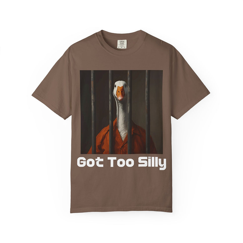 Thumbnail: Got Too Silly Funny Goose Shirt - The Oddest Owl Graphic Tee - Silly Goose Tee