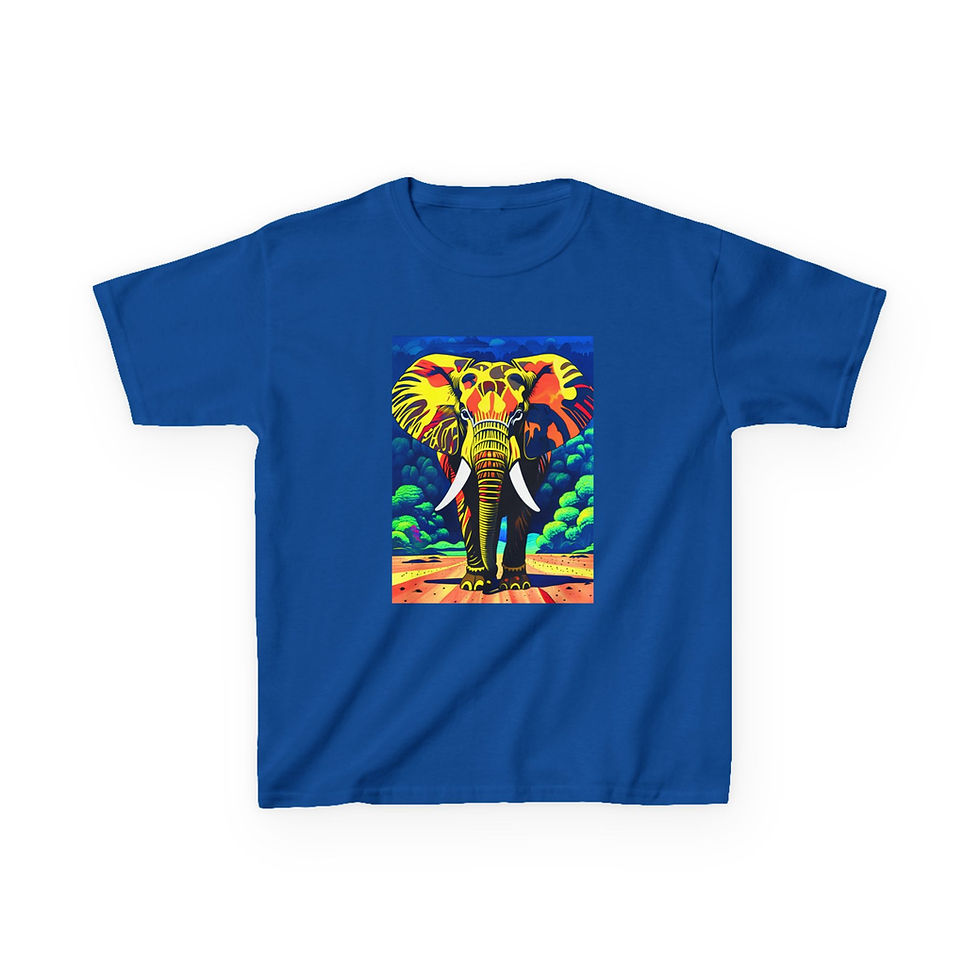 Thumbnail: Kids Tee — Colorful Elephant & 'The Oldest Owl' Graphic - Henry the Elephant