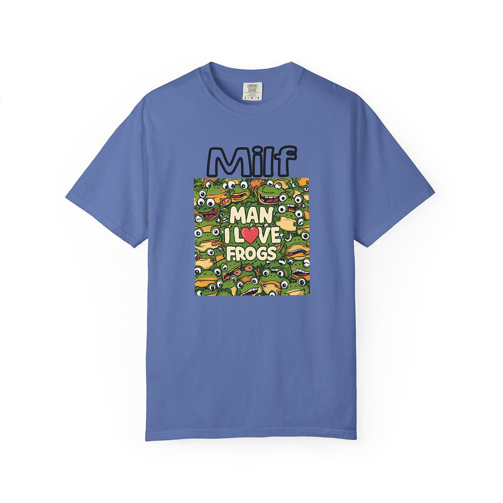 Thumbnail: Funny 'Milf - Man I Love Frogs' T-Shirt — Cute Frog Graphic Tee