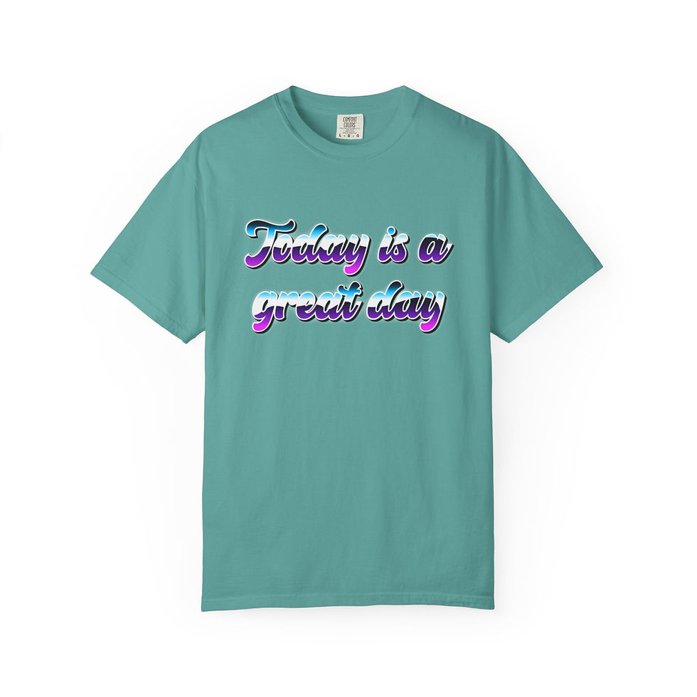 Thumbnail: Positive Vibes Graphic T-Shirt — "Today is a great day" The Oddest Owl Design