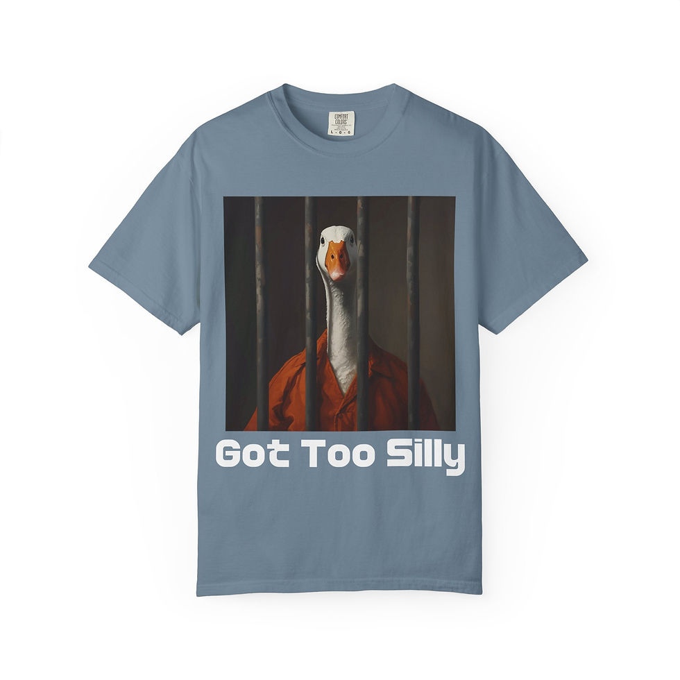 Thumbnail: Got Too Silly Funny Goose Shirt - The Oddest Owl Graphic Tee - Silly Goose Tee