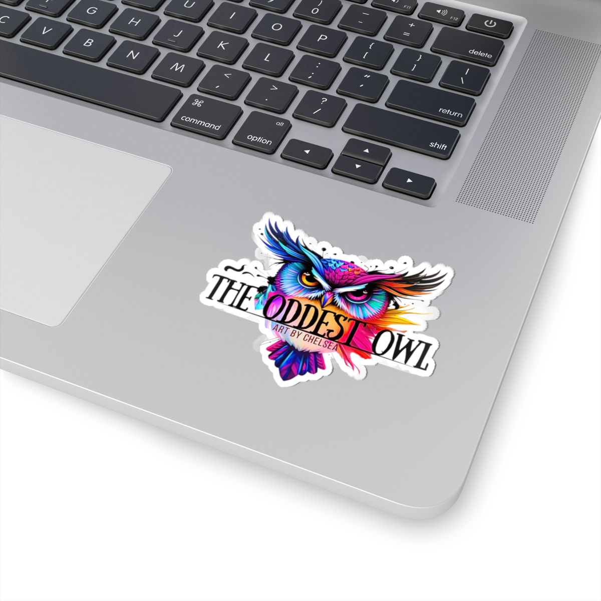 Colorful Owl Kiss-Cut Sticker — "The Oddest Owl" Art Decal