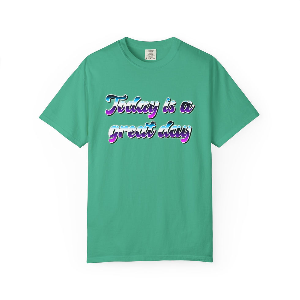 Thumbnail: Positive Vibes Graphic T-Shirt — "Today is a great day" The Oddest Owl Design