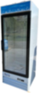 1 Door White Swing Glass Door Merchandiser Refrigerator with LED Lighting
