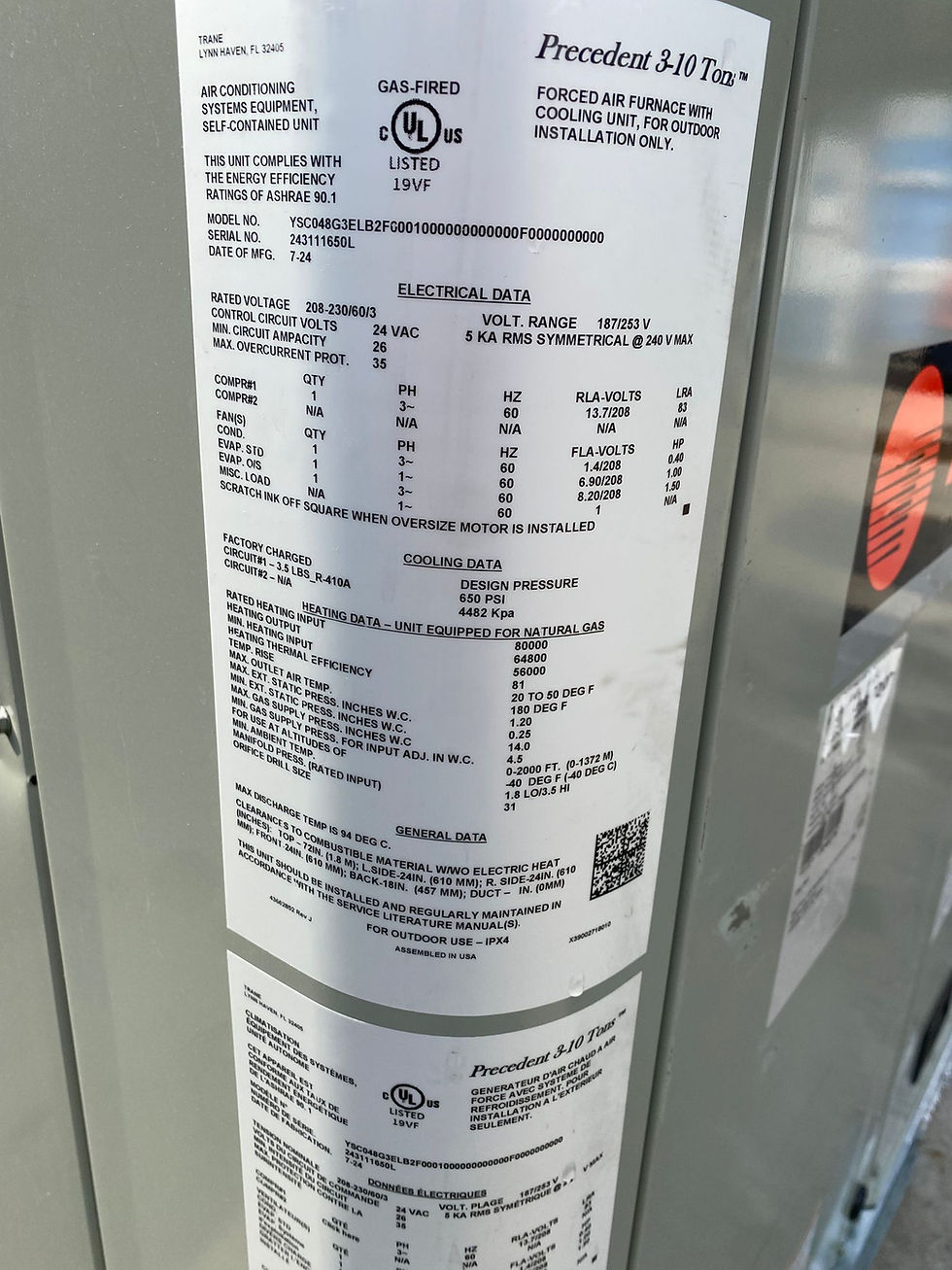 Thumbnail: Trane 4 Ton Commercial Packaged Gas/Electric Unit