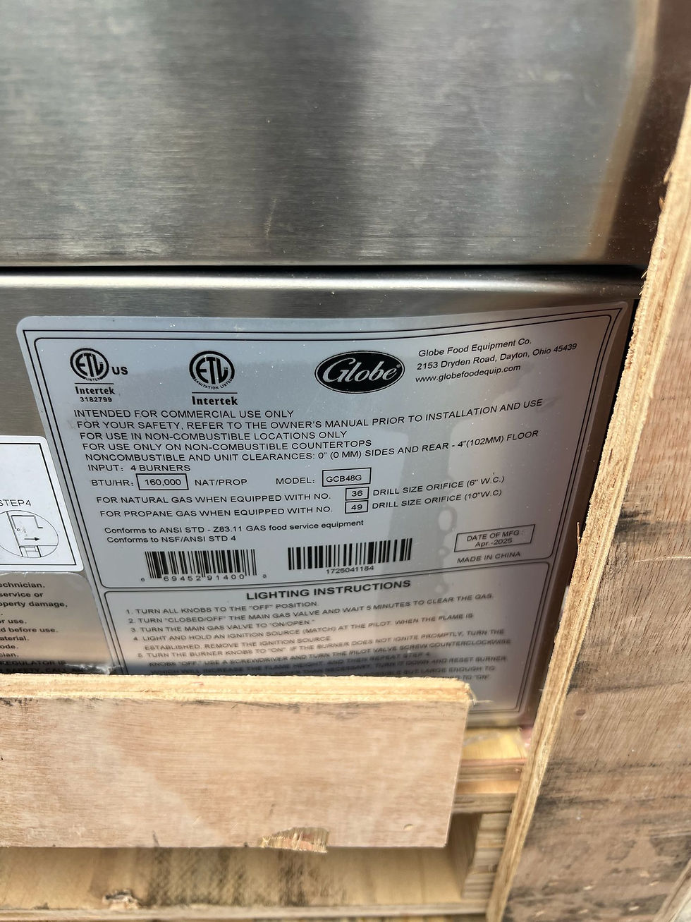 Thumbnail: Globe GCB48G-CR 48" Countertop Gas Charbroiler w/Reversible Grates