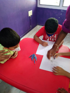 Colouring Pandit Nehru on Children's Day