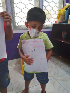 Colouring Pandit Nehru on Children's Day