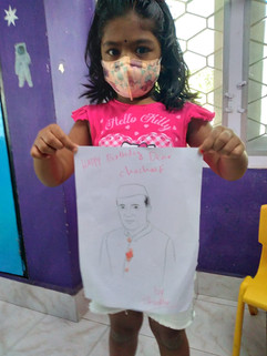 Colouring Pandit Nehru on Children's Day