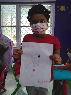 Colouring Pandit Nehru on Children's Day