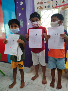 Colouring Pandit Nehru on Children's Day