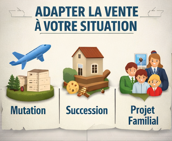 adapter la vente à votre situation personnelle (mutation, succession, projet familial)