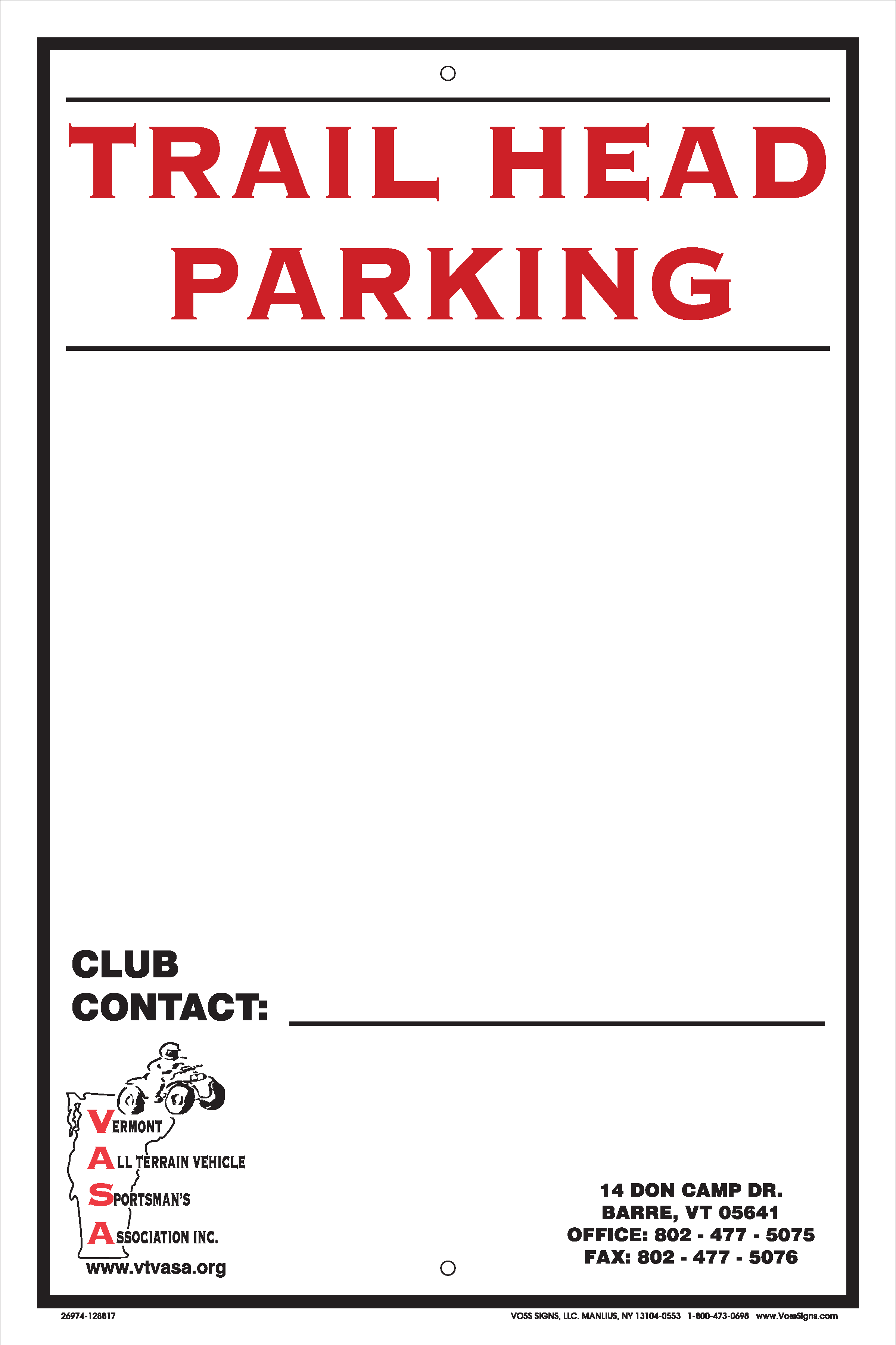 TRAIL HEAD PARKING (12x18)