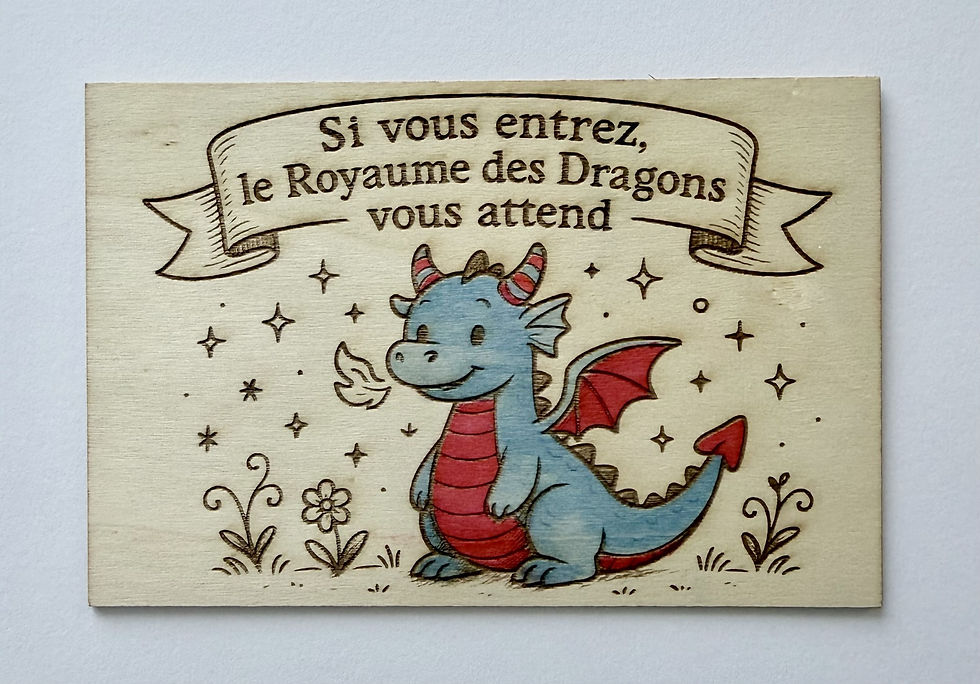 Miniature : Plaque de porte en bois gravée