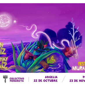 Sobre fondo blanco - Festival de Muralismo 2022