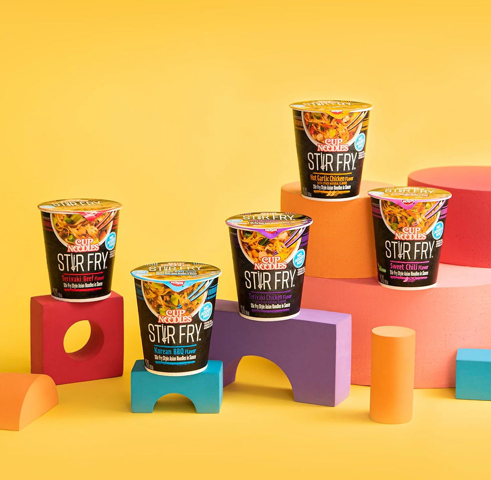 Thumbnail: Cup Noodles Stir Fry Noodles in Sauce, Sweet Chili, 2.89 Ounce 6 Pack