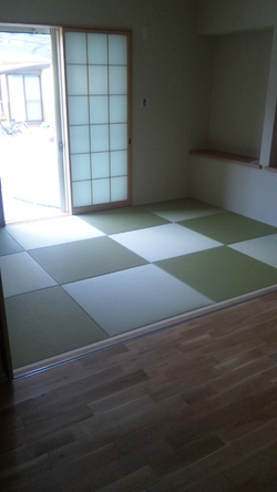 【新調縁なし畳の施工例です。】