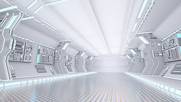 Futuristic Hallway Scene