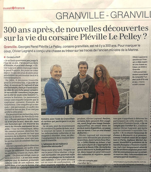Article Ouest France août 2026 Chasse au trésor de Granville.jpg