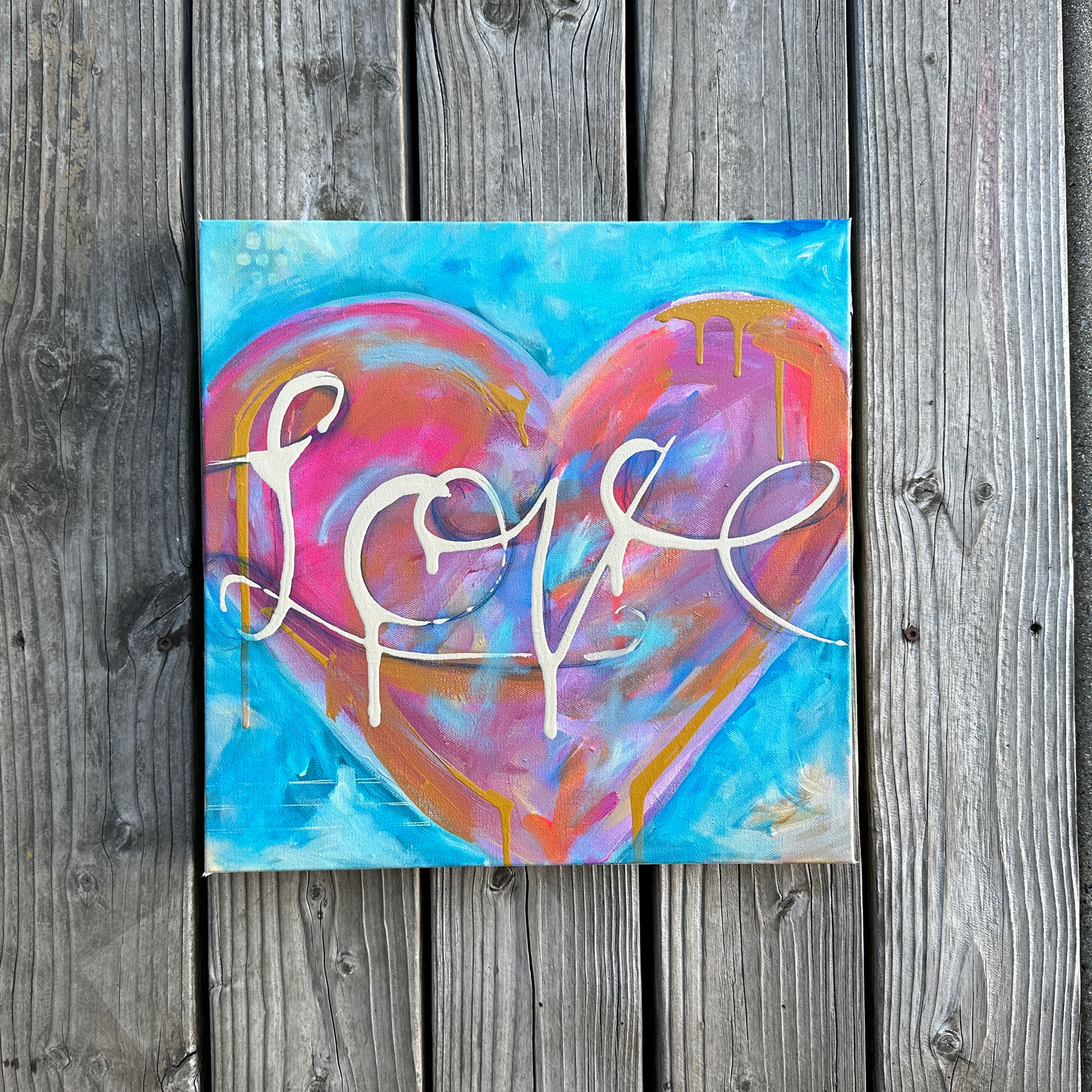 Love abstract heart 16x16x1.5