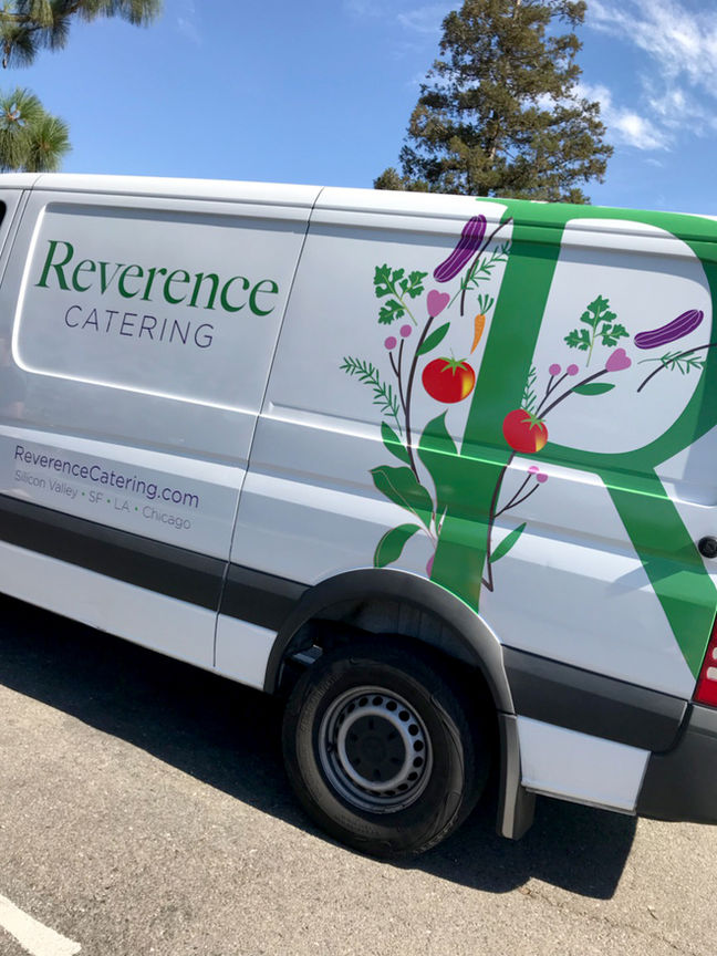 Reverence Catering Delivery truck graphics