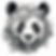Mechanical panda artwork in black and white, symbolizing precision and creativity in CogZart’s ACB coloring books