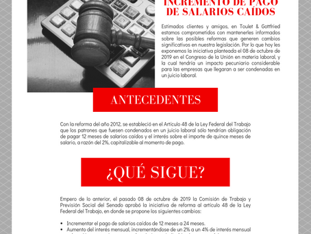 Boletín Informativo: Iniciativa de reforma a la Ley Federal del Trabajo
