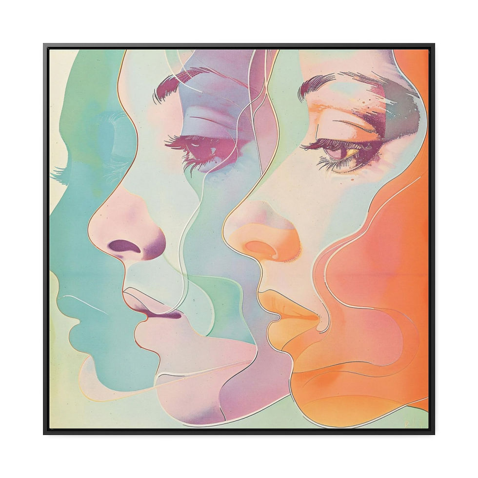Thumbnail: Suburban Phantoms | Chic Fine Art Canvas | by Sophie Barrott