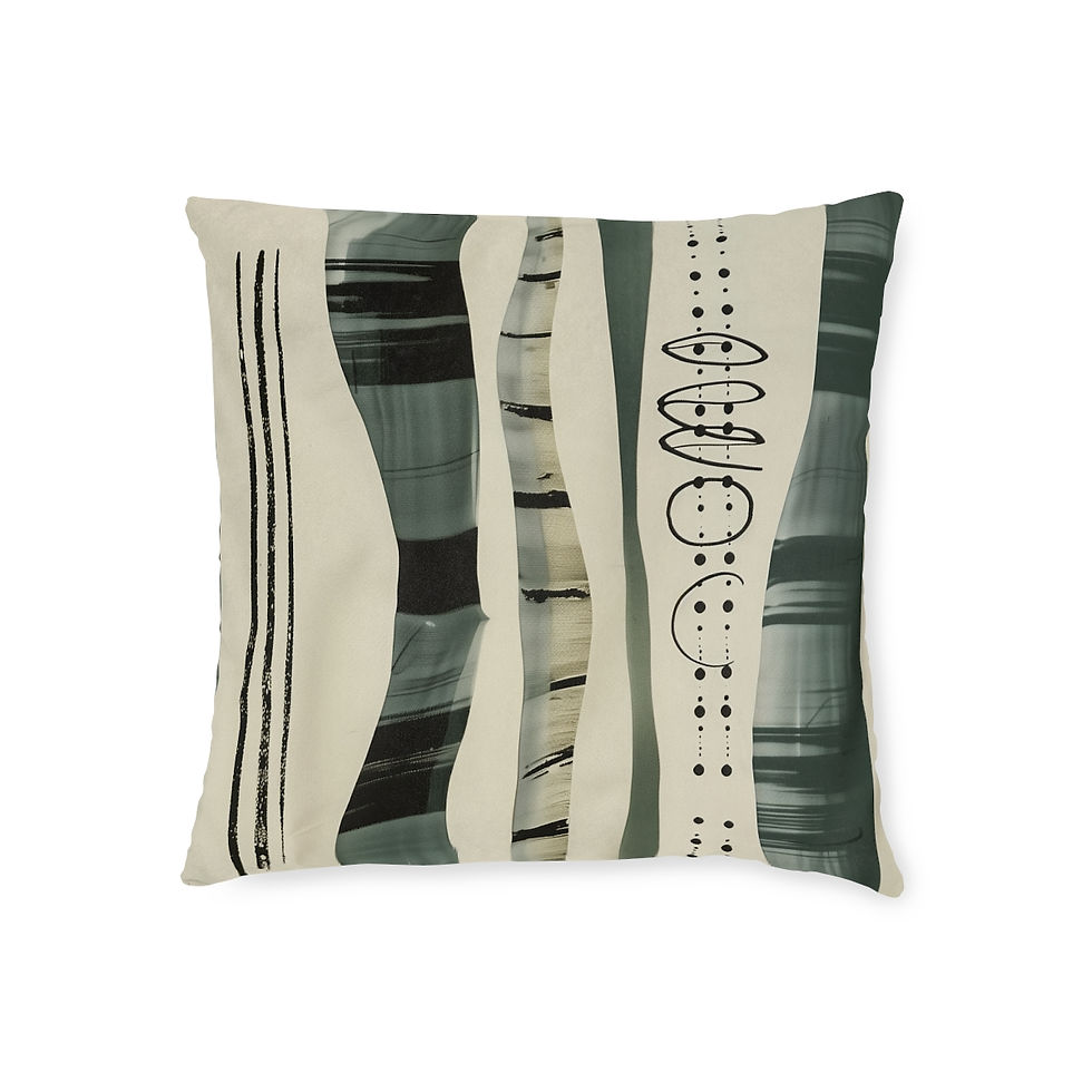 Thumbnail: Sage Abstraction  | Cushion |  Retro Inspired Home Decor | The Afternoon