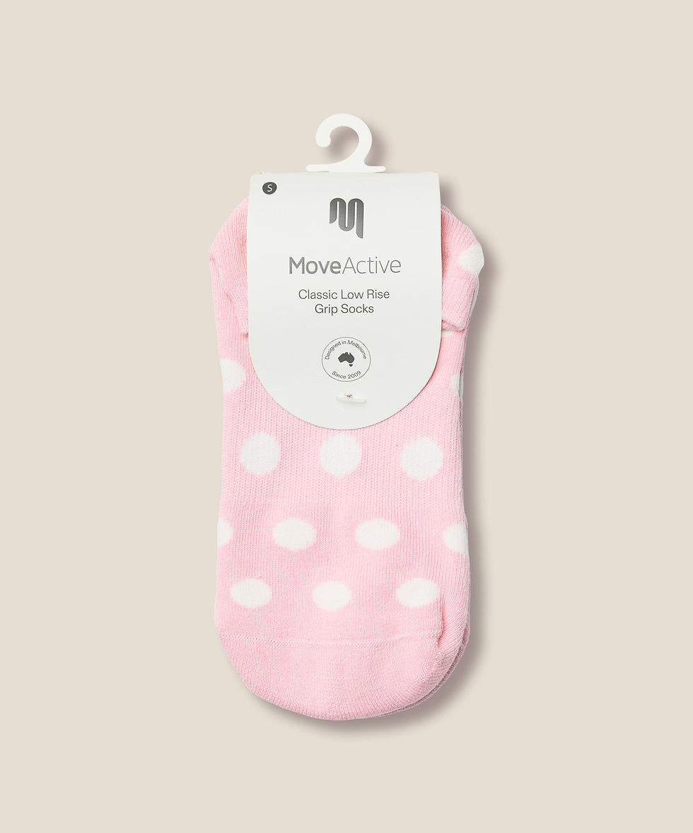 Thumbnail: Low Rise Grip Socks -Pink Polka Dot