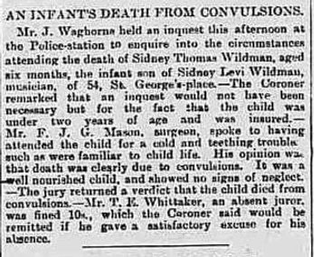 Sidney's son death inquest (Sidney Thomas)