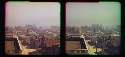 Sutter St. Looking East from Top of Majestic Hall, Oct. 1906, Frederick Eugene Ives, courtesy of Smithsonian’s National Museum of Natural History