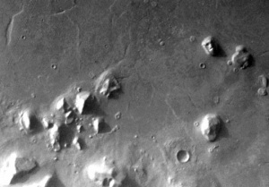 "Face on Mars" (upper right) and other Mars anomalies.