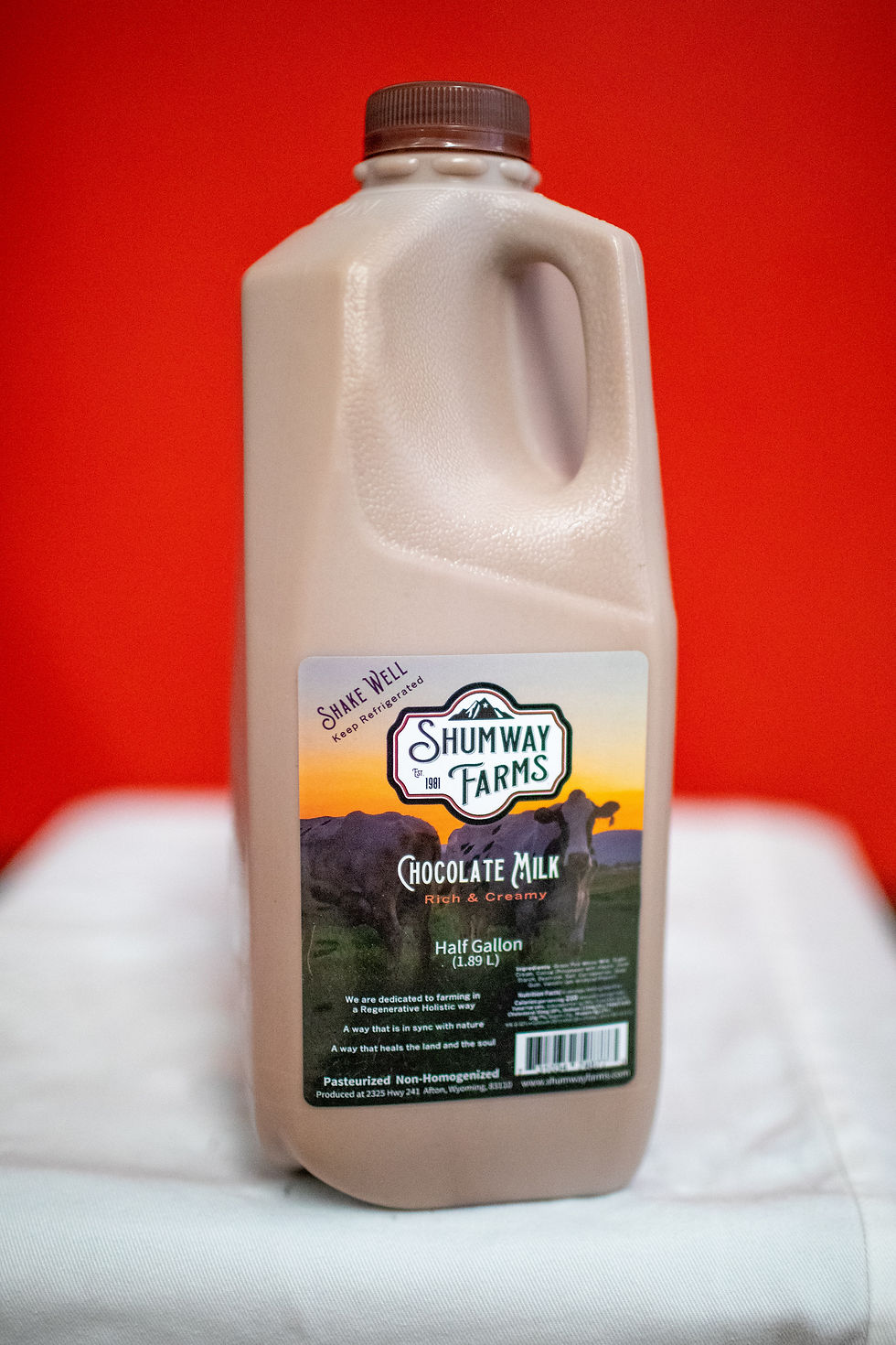 Half Gallon Chocolate Milk Pasteurized Shumway Farms