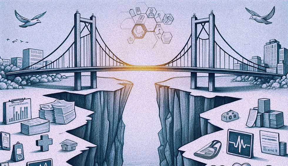 A pencil sketch-style illustration in Prestantia Health's branded colours, featuring a flock of birds in flight across an open sky. The scene, designed in a widescreen 16:9 aspect ratio, symbolizes unity and progress. The background has a soft gradient in the primary colour #574398 with 90% transparency, creating a cohesive and serene atmosphere. The birds, varying in size and position, move dynamically through the sky, giving a sense of flow and harmony.