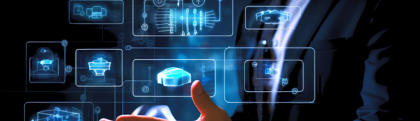 businessman-interacting-with-futuristic-