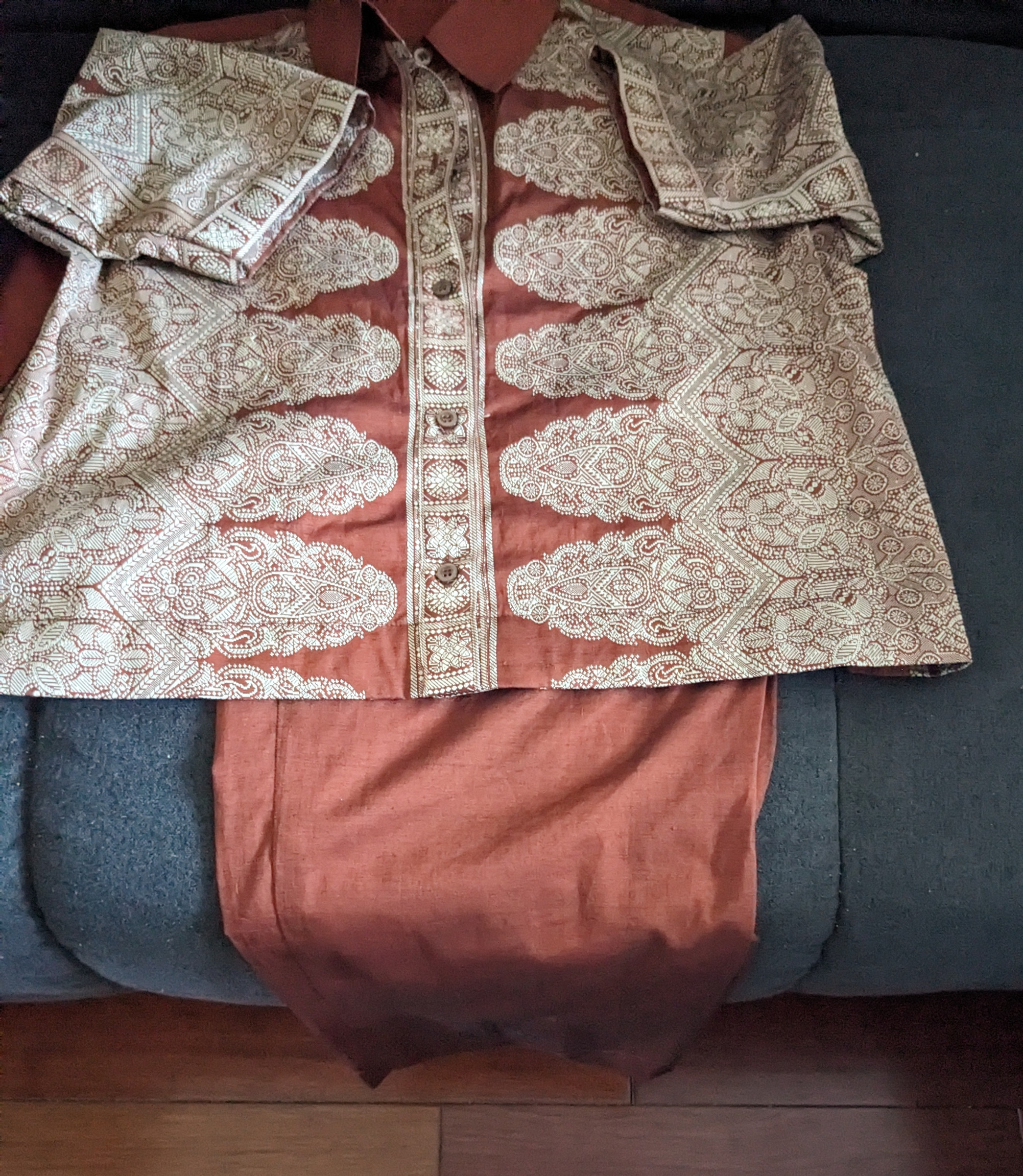 Top and Pants - Cotton/silk blend
