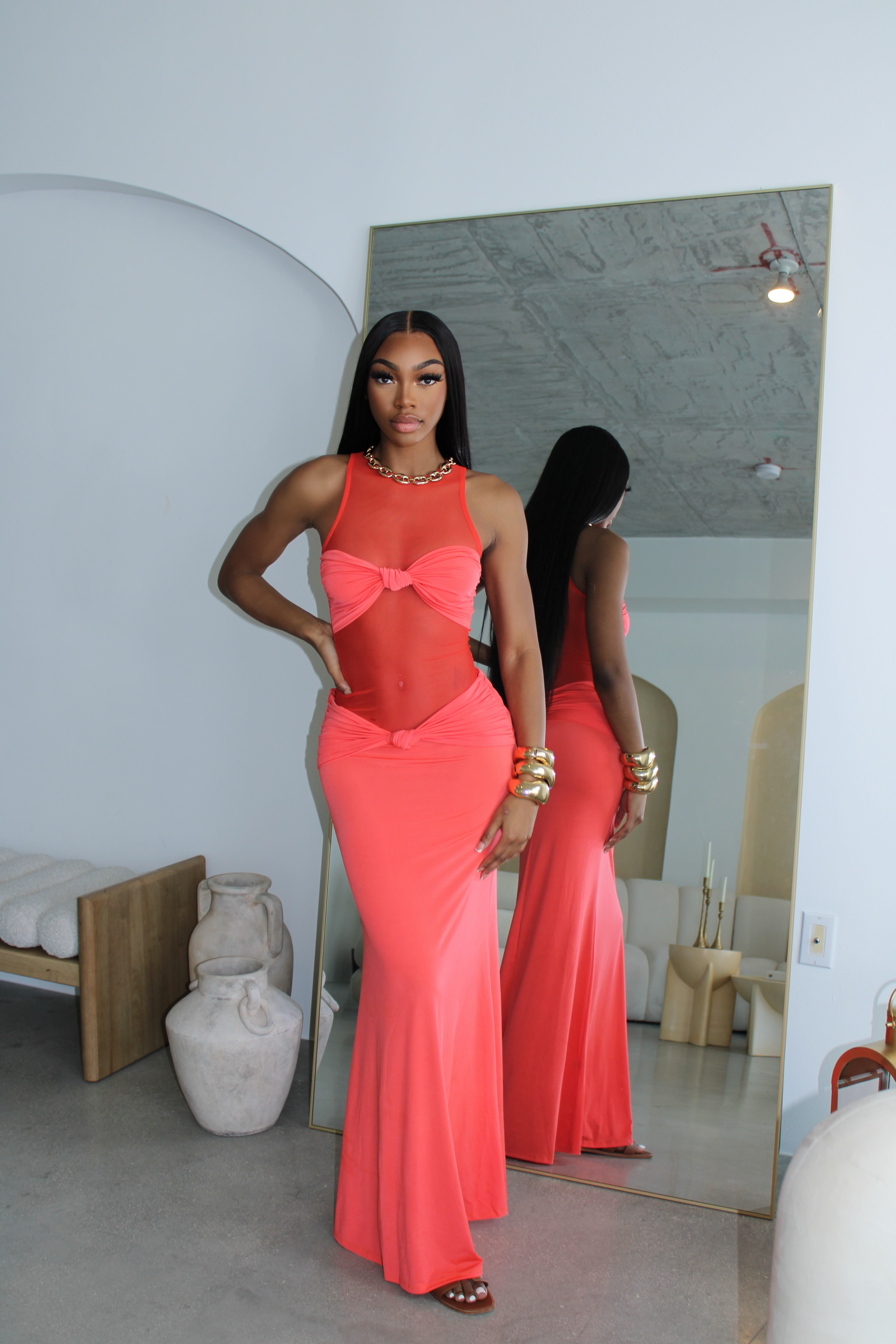 Jasmina Dress (Orange)