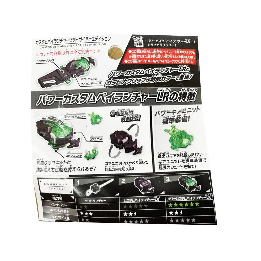 Miniatura: Lançador para Beyblade B-00 WBBA Set Cyber ​​Edition  Preto - Takara Tomy