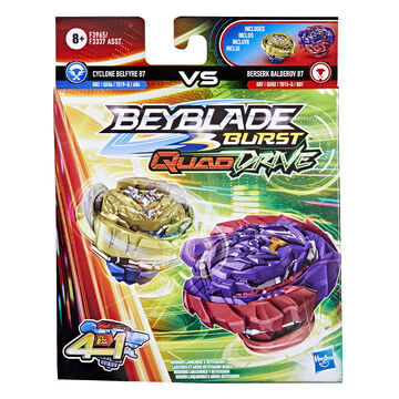 Thumbnail: Beyblade Quand Drive Cyclone Belfyre B7 & Berserk Balderov B7 Dual Pack - Hasbro