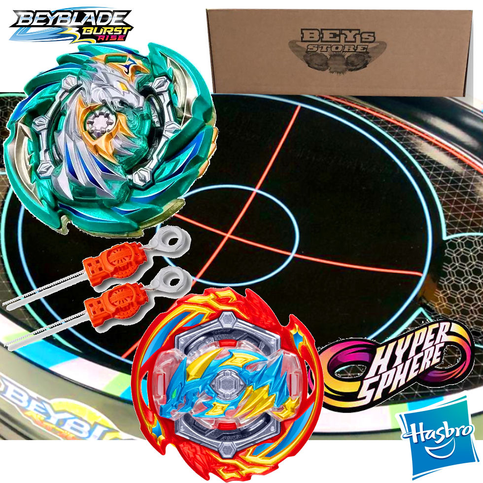 Beyblade Pegasus P5 + Glyph Dragon D5 + Arena Batalha - Hasbro