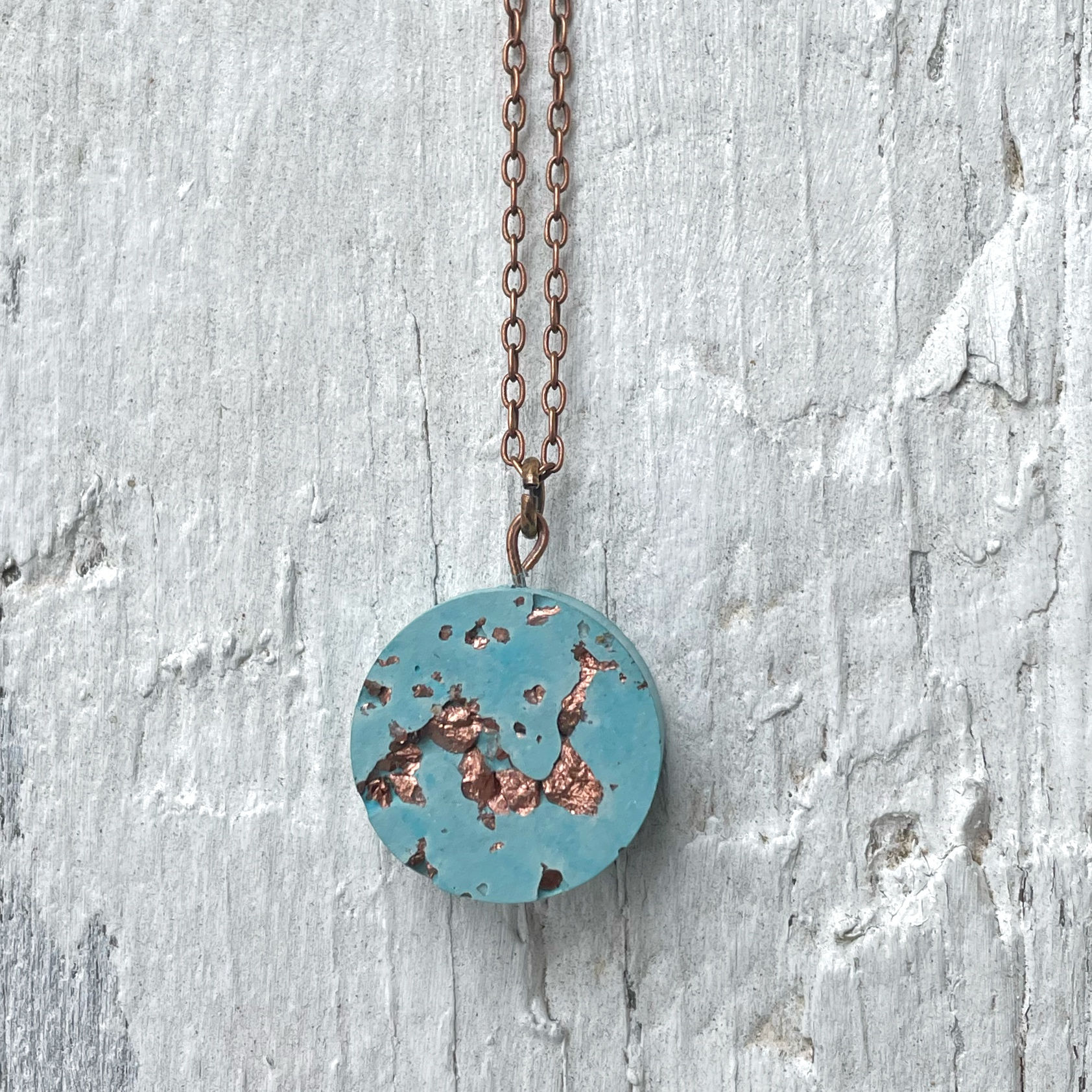 Halskette Madrid - türkis/kupfer