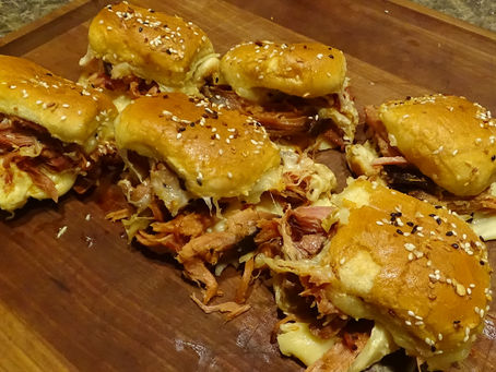Smoked Pulled Ham and Cheese Sliders