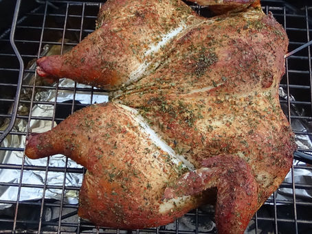 Smoked Spatchcock Chicken on your Kettle Grill